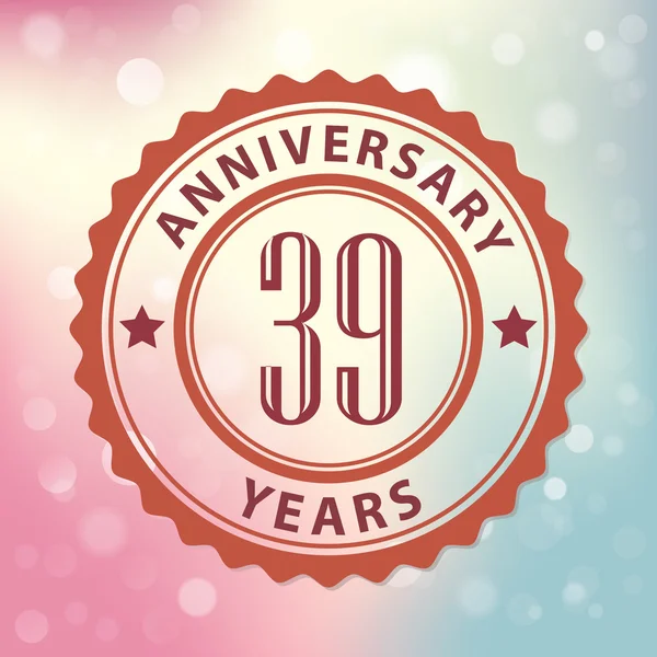 "39 years Anniversary" — 图库矢量图片
