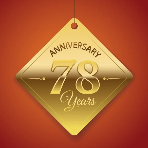 78 Years Anniversary poster — Stock Vector