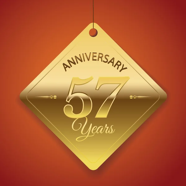 57 Years Anniversary poster — Stock Vector