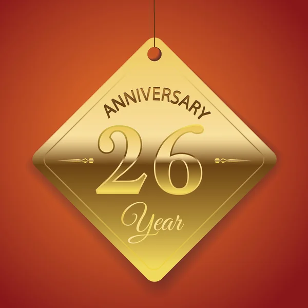 26 Years Anniversary poster — Stock Vector