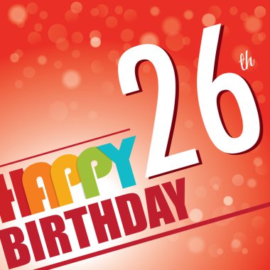 26th doğum günü partisi davet