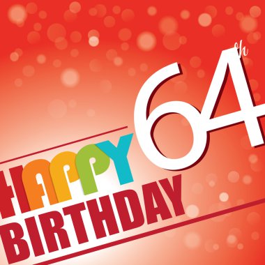 64 doğum günü partisi davet