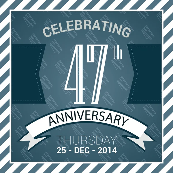 Afiche del 47º aniversario — Vector de stock