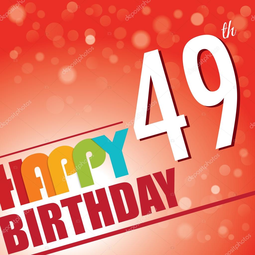 49th Birthday party invite