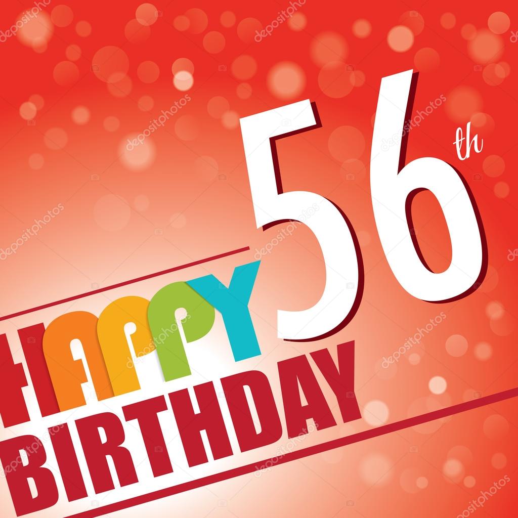 56th Birthday party invite