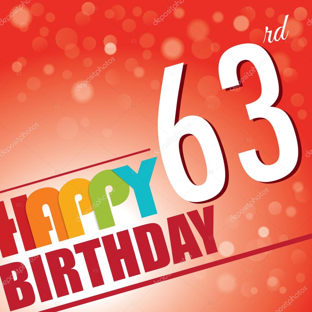 Vektorgrafiken Happy 63rd Birthday Vektorbilder Happy 63rd Birthday Depositphotos