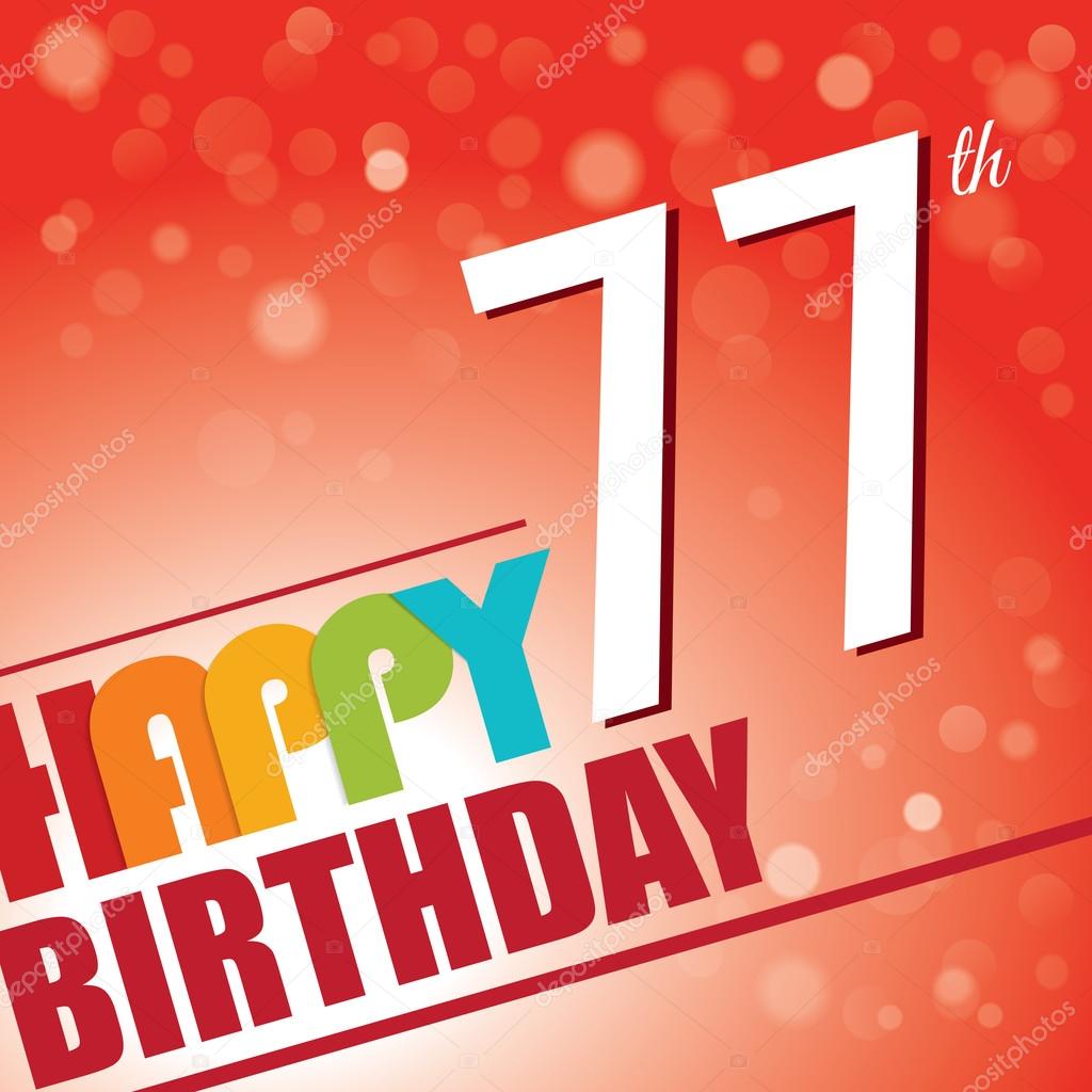 77th Birthday party invite