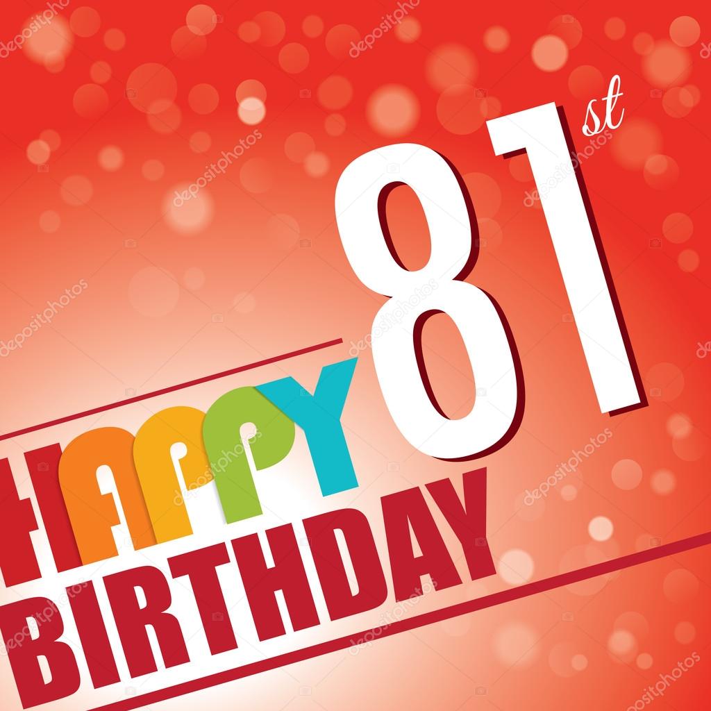 81st Birthday party invite