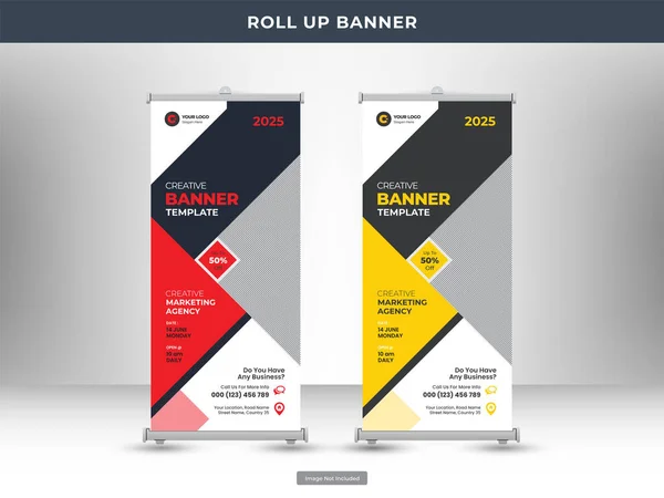 Corporate Roll Banner Flyer Social Media Post Template — Stockvector