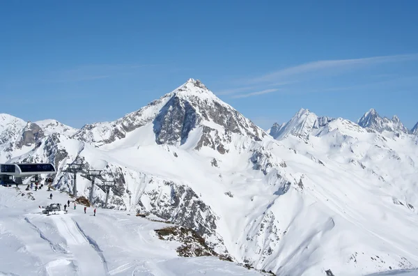 Top station In the mountains of Dombai — Stock Photo, Image