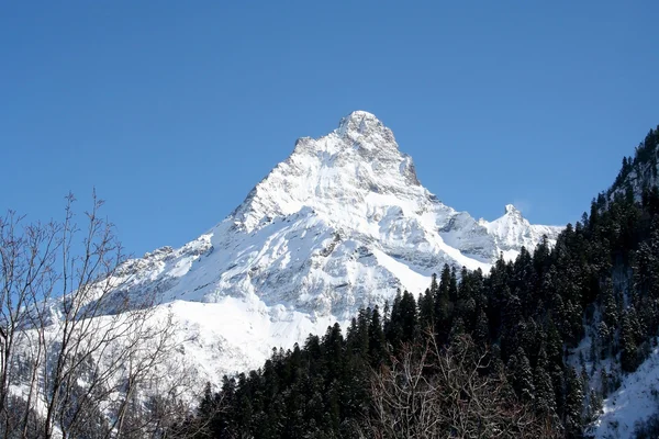 Top station In the mountains of Dombai — Stock Photo, Image