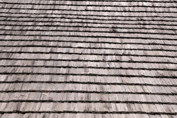 Střecha Střechy Venkovského Domu Dřevěných Prken — Stock fotografie