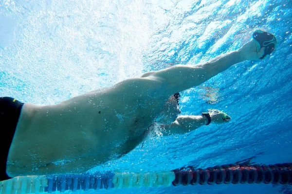 Schwimmer Großen Freibad — Stockfoto