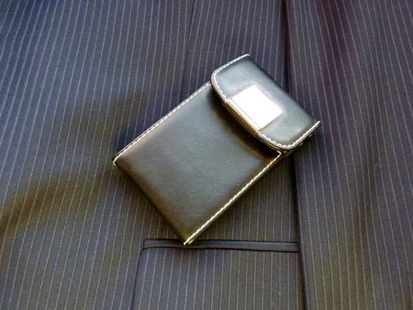 Leather card holder — Stock Photo, Image