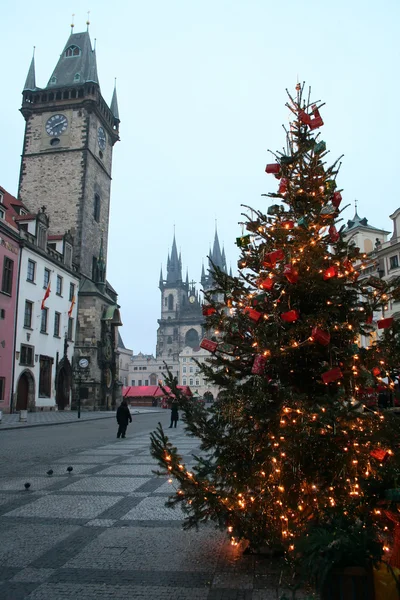 New Year's view of Staromestske Square — Stock Photo, Image