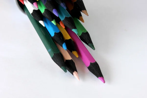 Scatola con matite — Foto Stock