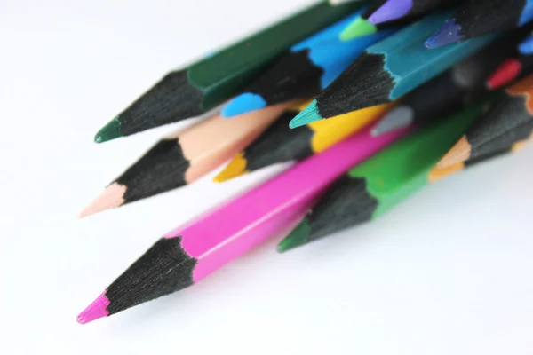 Box with pencils — Stock Photo, Image