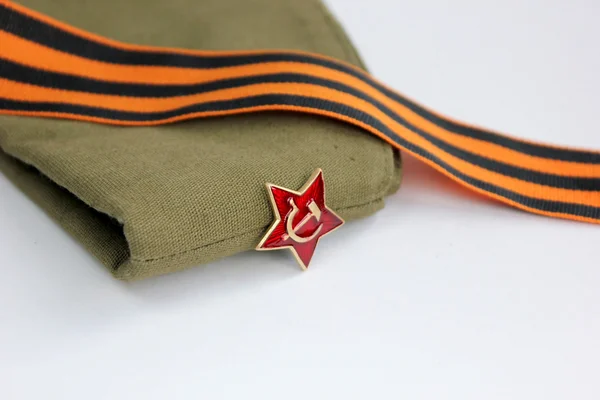 Red Army man's garrison cap — Stock Photo, Image