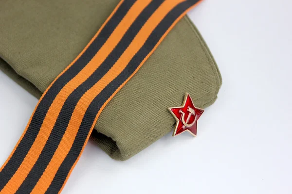 Red Army man's garrison cap — Stock Photo, Image