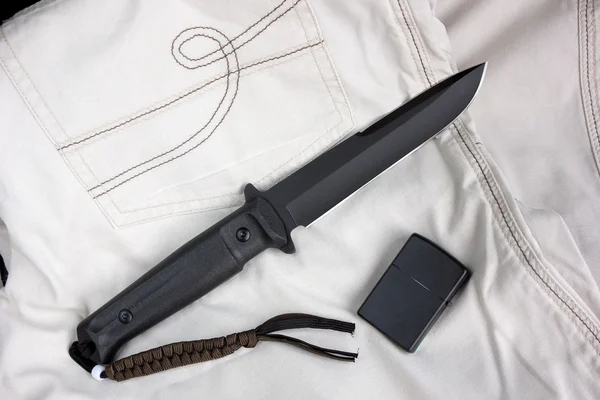 Bıçak turist siyah — Stok fotoğraf