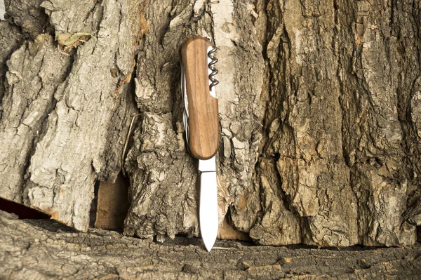 Folding multipurpose knife — Stock Photo, Image