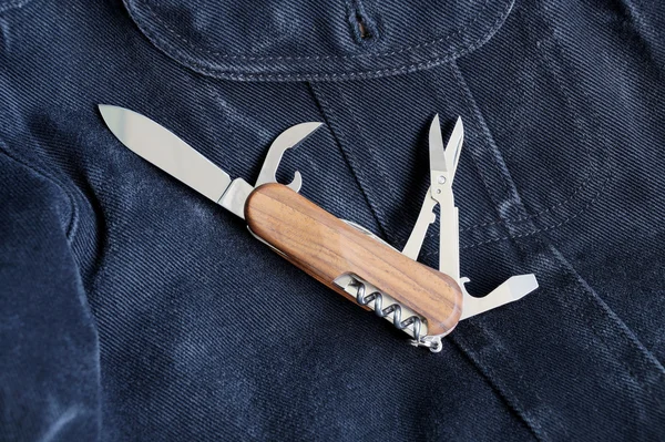 Folding multipurpose knife — Stock Photo, Image