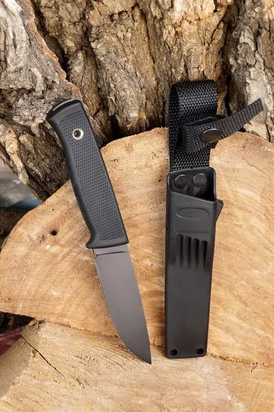 Coltello il nero di caccia — Foto Stock