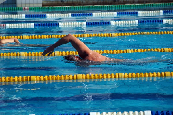 Schwimmer im Schwimmbad — Stockfoto