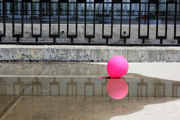 Palla rosa - la vacanza rimane — Foto Stock