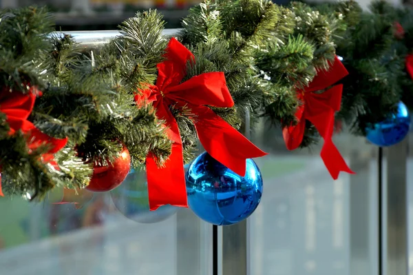 Christmas decoration in the form of a bow — Stock Photo, Image