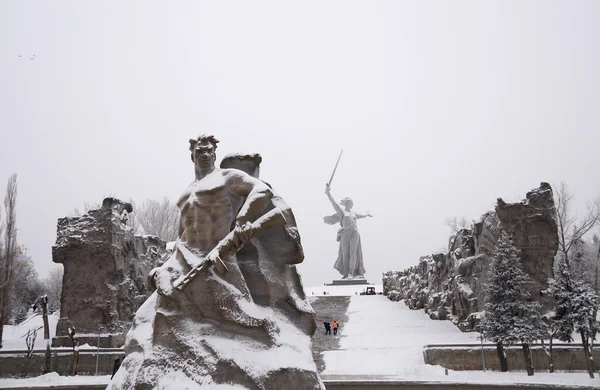 Volgograd, Mamayev Kurgan en hiver — Photo