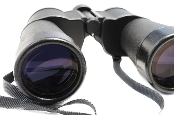 Viejo estilo usado binocular aislado sobre blanco — Foto de Stock