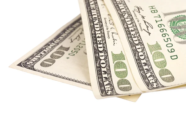 yüz bizi dolar faturaları üzerinde beyaz izole