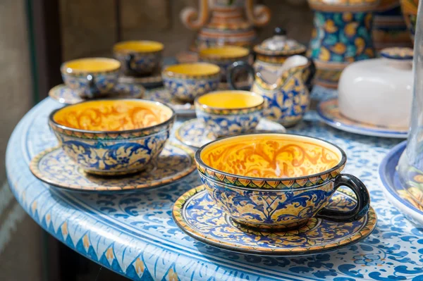 Decorated ceramic teacup — Stock Photo, Image