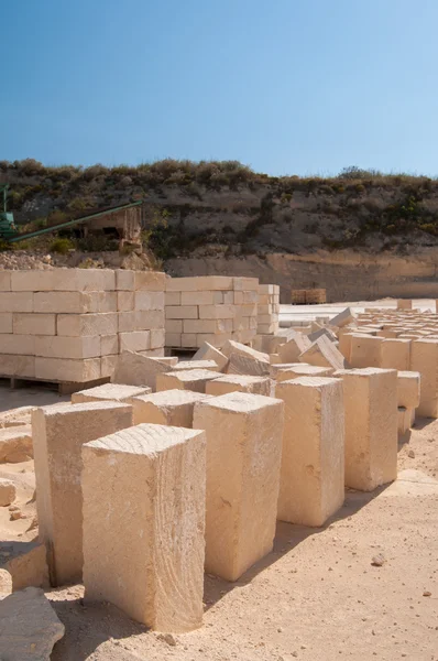 Vit tufa stenbrottet — Stockfoto