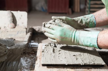 Kırmızı tuğla esnaf