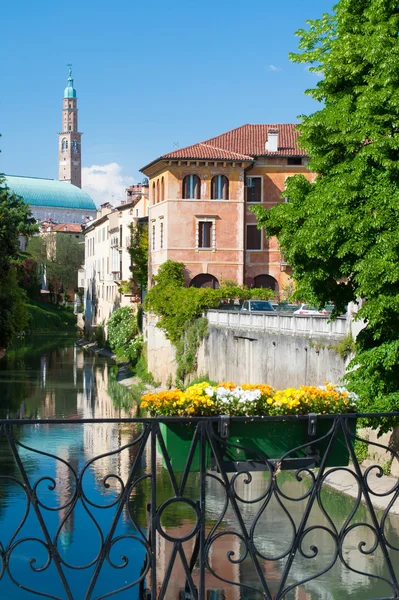 Vicenza mosty a řeky — Stock fotografie