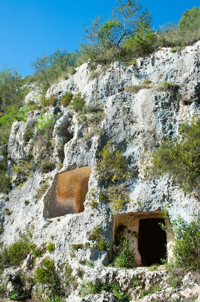 Necropoli rocciosa — Foto Stock