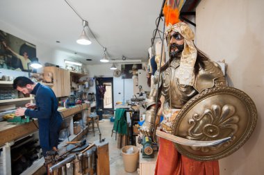 Sicilian puppet artisan clipart