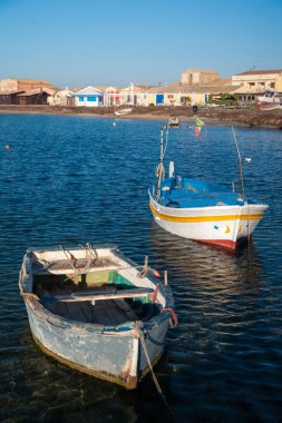 Mediterranean Fishing Village clipart