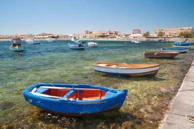Mediterranean Fishing Village clipart