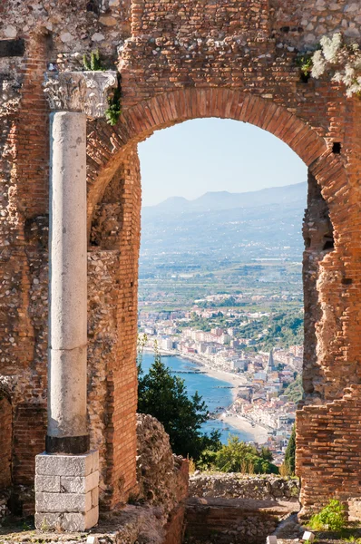 Romerska teatern i Taormina — Stockfoto