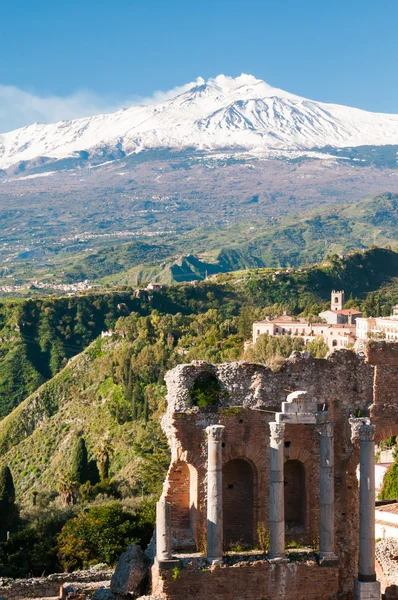 Teatro romano Taormina — Fotografia de Stock