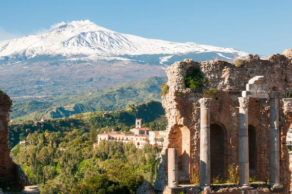 O teatro romano Taormina — Fotografia de Stock