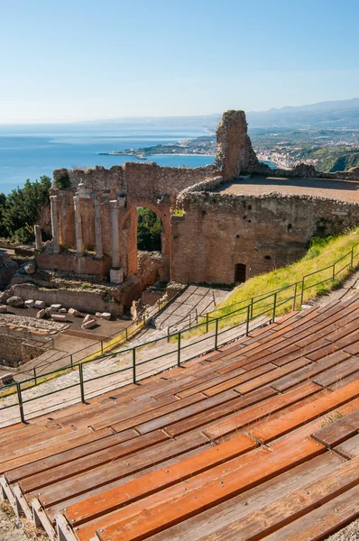 Den romerska teatern i Taormina — Stockfoto