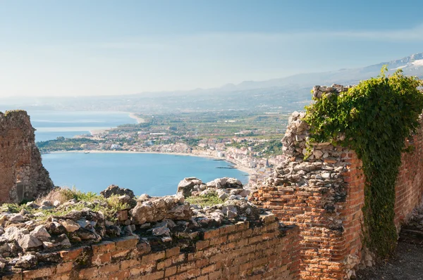 O teatro romano Taormina — Fotografia de Stock