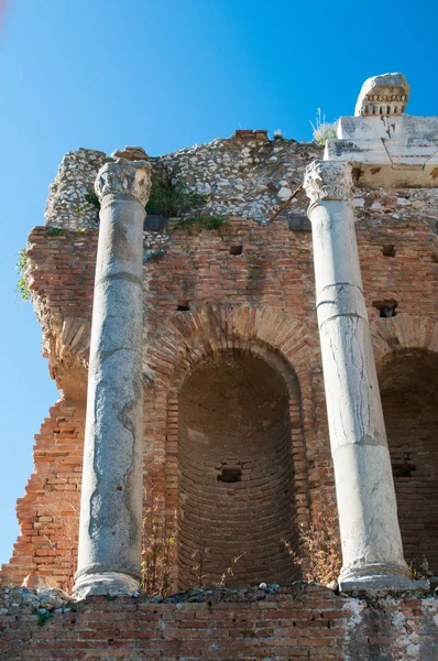 O teatro romano Taormina — Fotografia de Stock