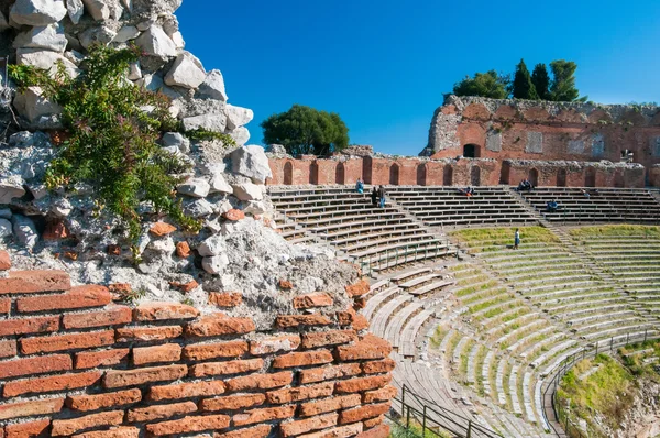 Il teatro romano di Taormina — Foto Stock