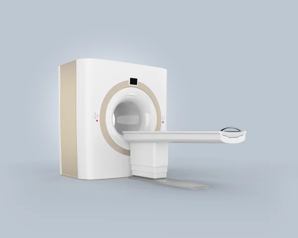 CT (tomografii komputerowej) skaner na białym tle na szarym tle — Zdjęcie stockowe