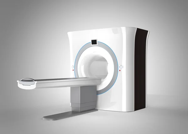 MRI (rezonansu magnetycznego) skaner na białym tle na szary tło — Zdjęcie stockowe
